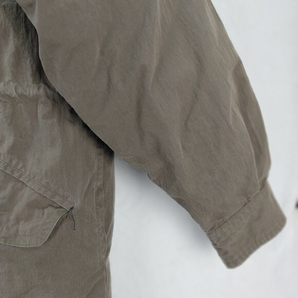 Rainforest Jacket Mens L Brown Long Down Winter Chore Coat Zip Button Liner VTG - Picture 4 of 14